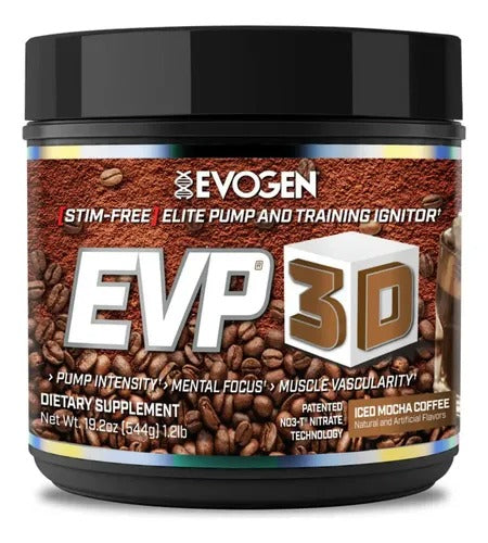 EVOGEN EVP 3D | PRE-ENTRENO SIN ESTIMULANTES PARA BOMBEO MUSCULAR Y ENFOQUE