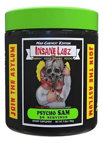 Comprar INSANE LABZ PSYCHO SAM | PRE-ENTRENO DE ENERGÍA EXTREMA Y ENFOQUE MENTAL Insane Labz Puerto Vallarta