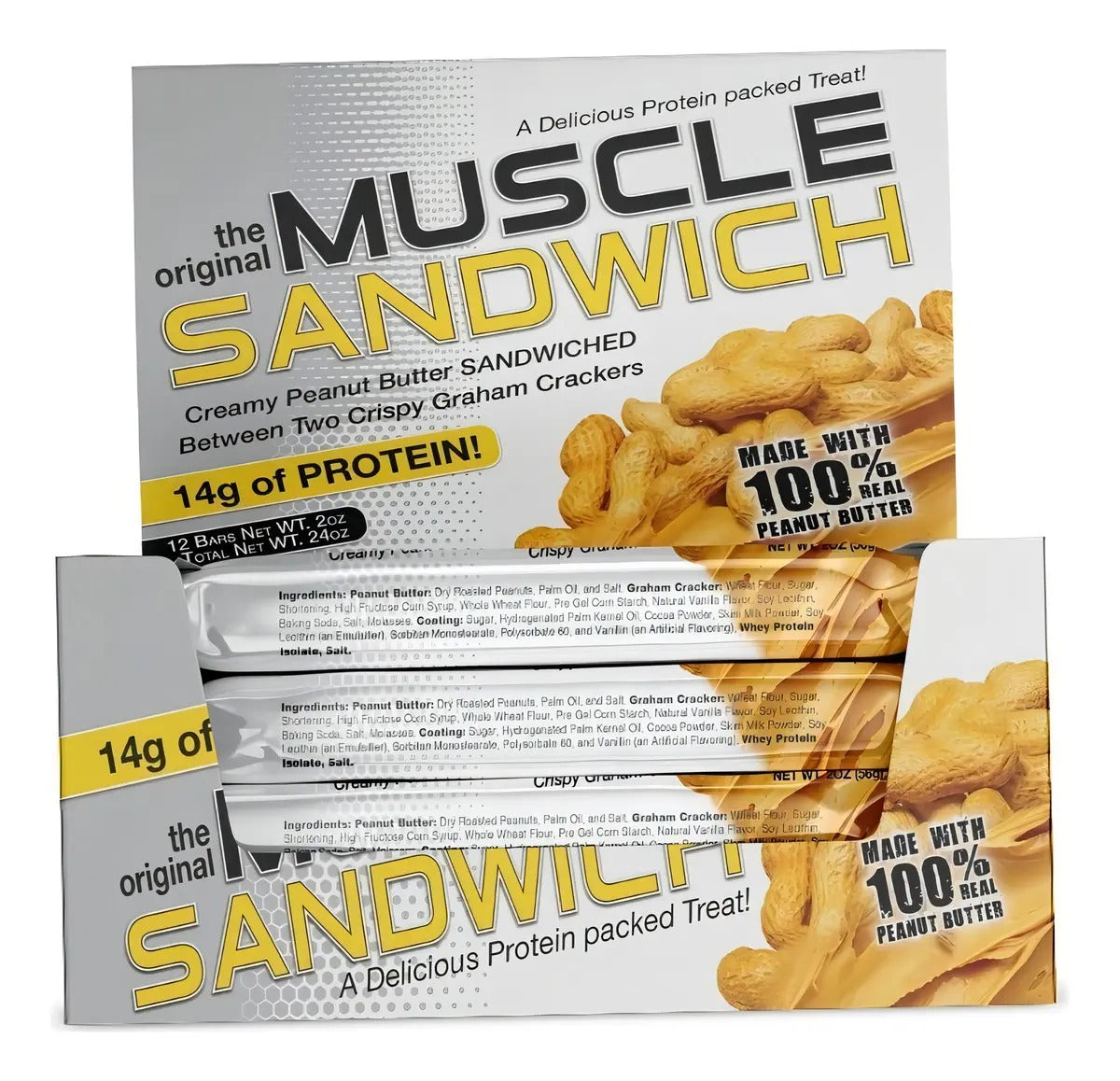 Comprar MUSCLE FOODS SANDWICH VAINILLA | SNACK DE PROTEÍNA Y GALLETA SALUDABLE Muscle Foods Puerto Vallarta