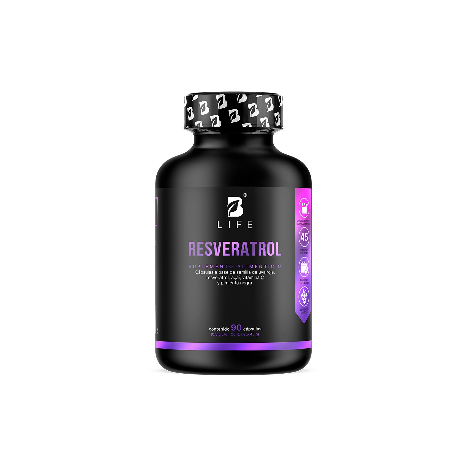 B-LIFE RESVERATROL, 90 CÁPSULAS