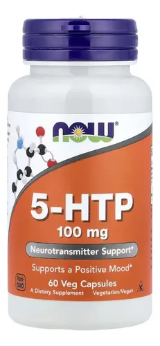 NOW FOODS 5-HTP 100 MG, 60 CÁPSULAS VEGETALES