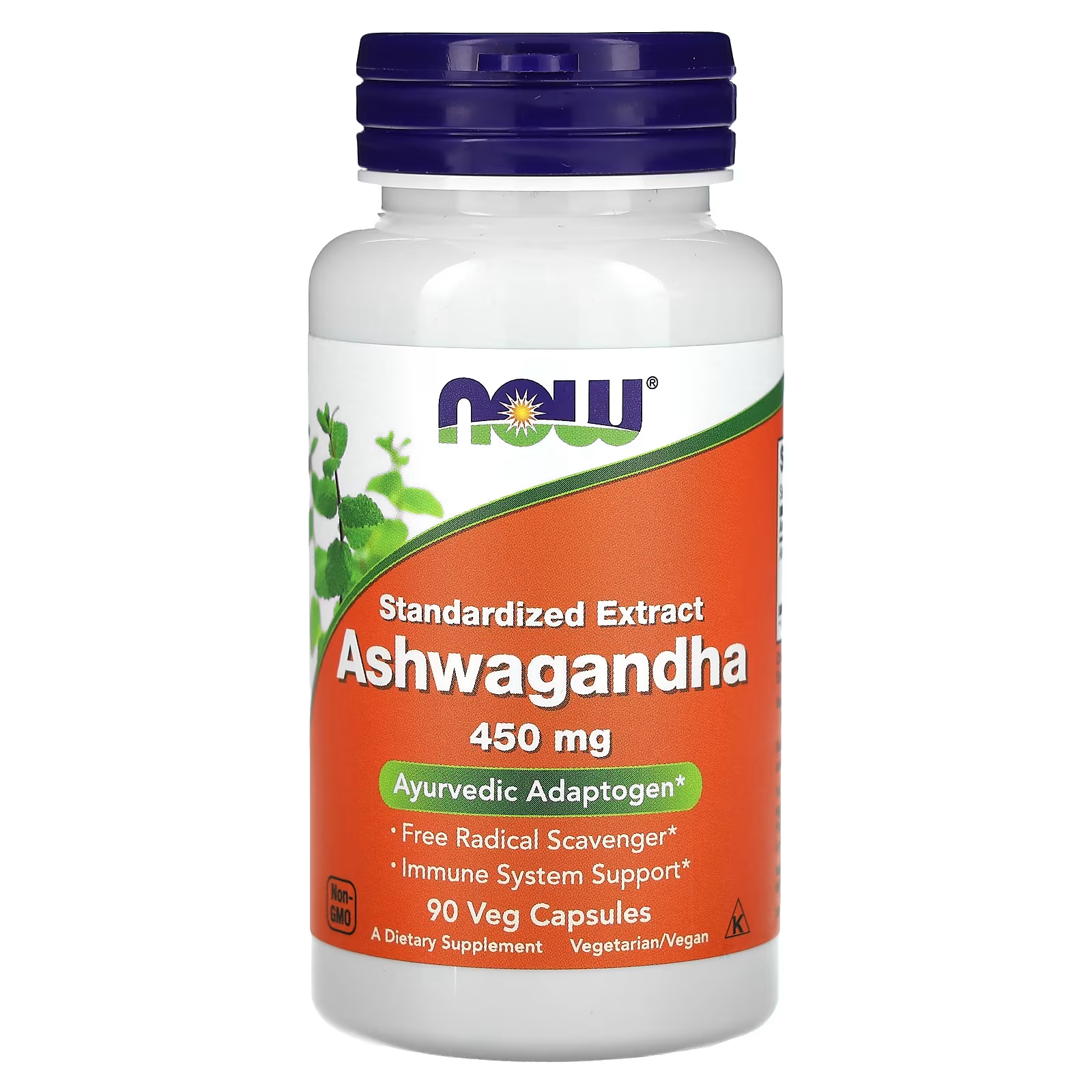 NOW FOODS ASHWAGANDHA EXTRACT 450 MG, 90 CÁPSULAS VEGETALES