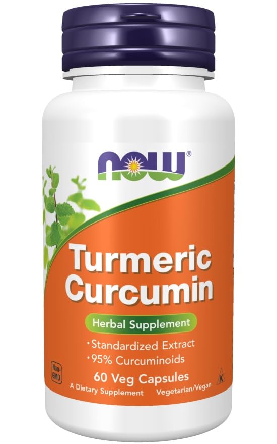 NOW FOODS CÚRCUMA TURMERIC CURCUMIN 60 CÁPSULAS
