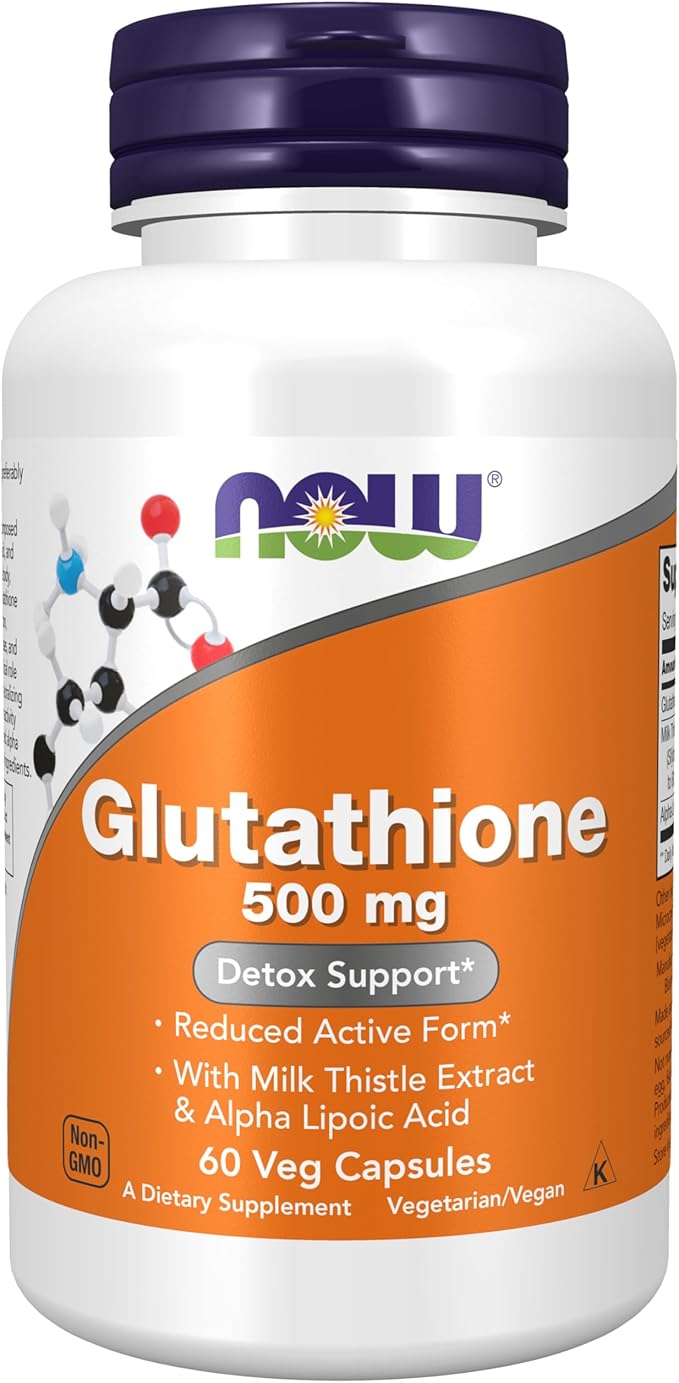 NOW FOODS GLUTATHIONE 500 MG, 60 CÁPSULAS VEGETALES