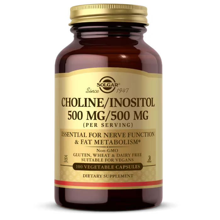 SOLARAY COLINA E INOSITOL 500 MG, CÁPSULAS VEGETALES