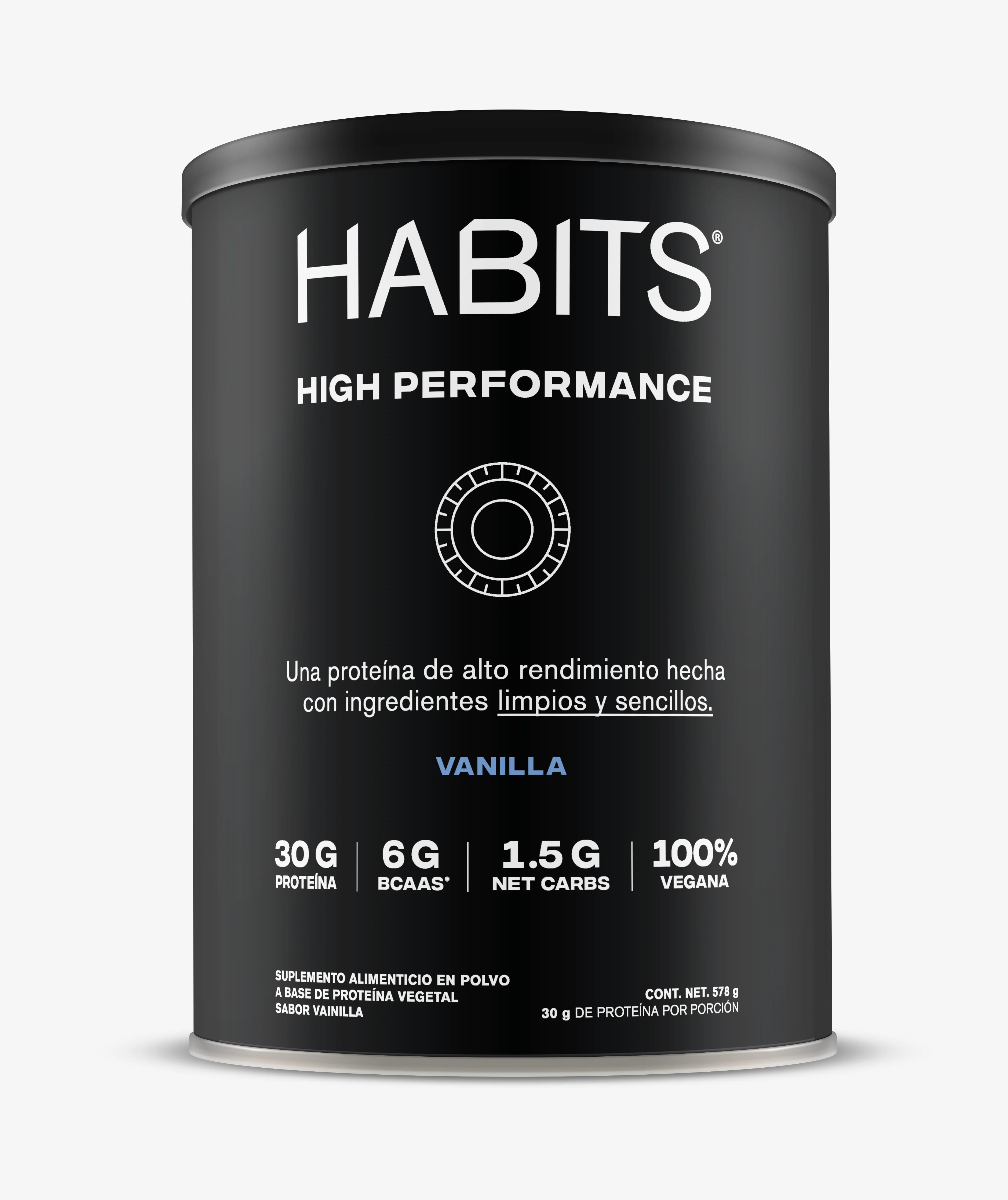 HABITS HIGH PERFORMANCE VAINILLA, 578 G (17 SERVICIOS)