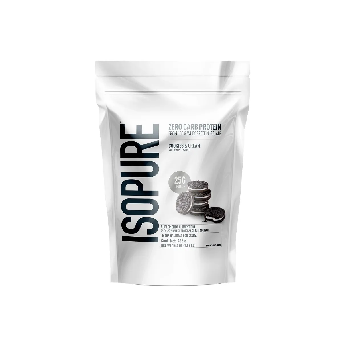 ISOPURE ZERO CARB COOKIES & CREAM, 1 LB (454 G / 15 SERVICIOS)