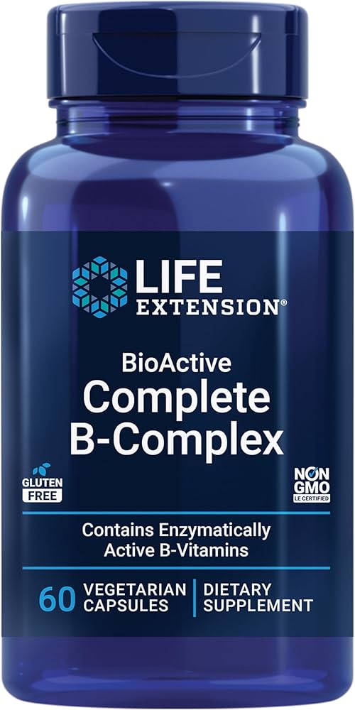 LIFE EXTENSION COMPLEJO B COMPLETO BIOACTIVO, 60 CÁPSULAS VEGETALES