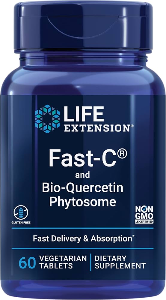 LIFE EXTENSION FAST-C Y BIO-QUERCETINA FITOSOMA, 60 TABLETAS VEGETALES