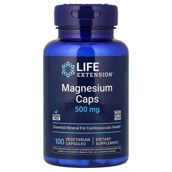 LIFE EXTENSION MAGNESIO 500 MG, 100 CÁPSULAS VEGETALES