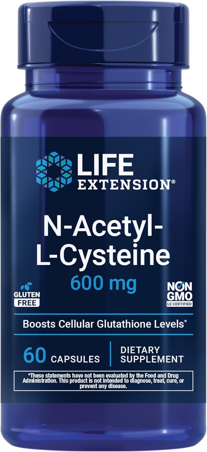 LIFE EXTENSION N-ACETIL-L-CISTEÍNA 600 MG, 60 CÁPSULAS VEGETARIANAS