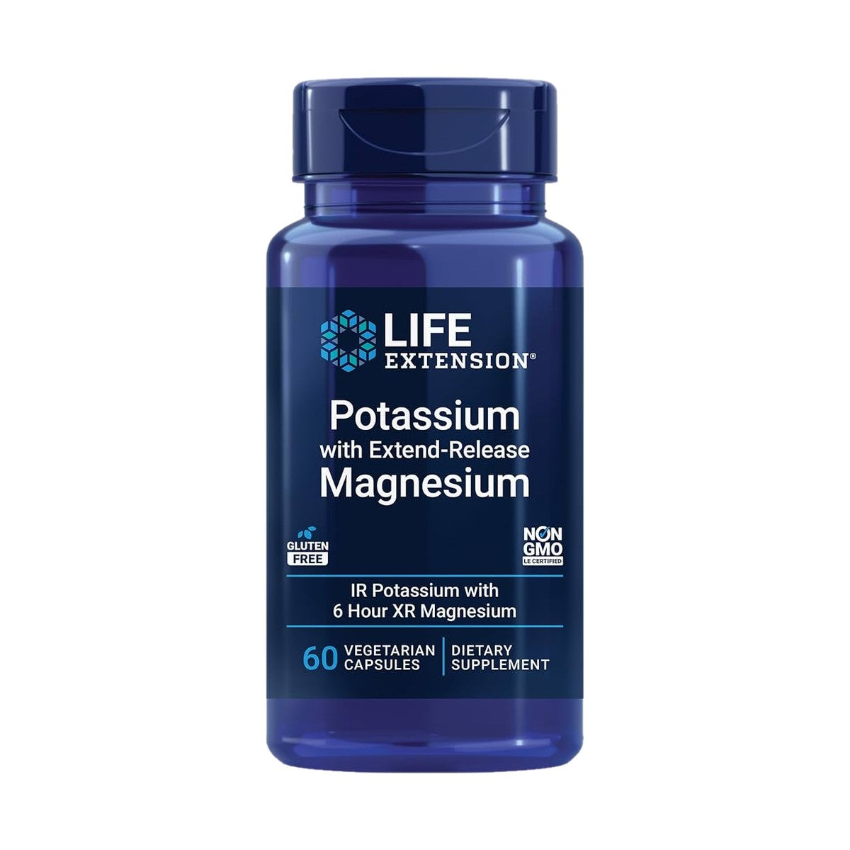 LIFE EXTENSION POTASIO CON MAGNESIO DE LIBERACIÓN PROLONGADA, 60 CÁPSULAS VEGETARIANAS