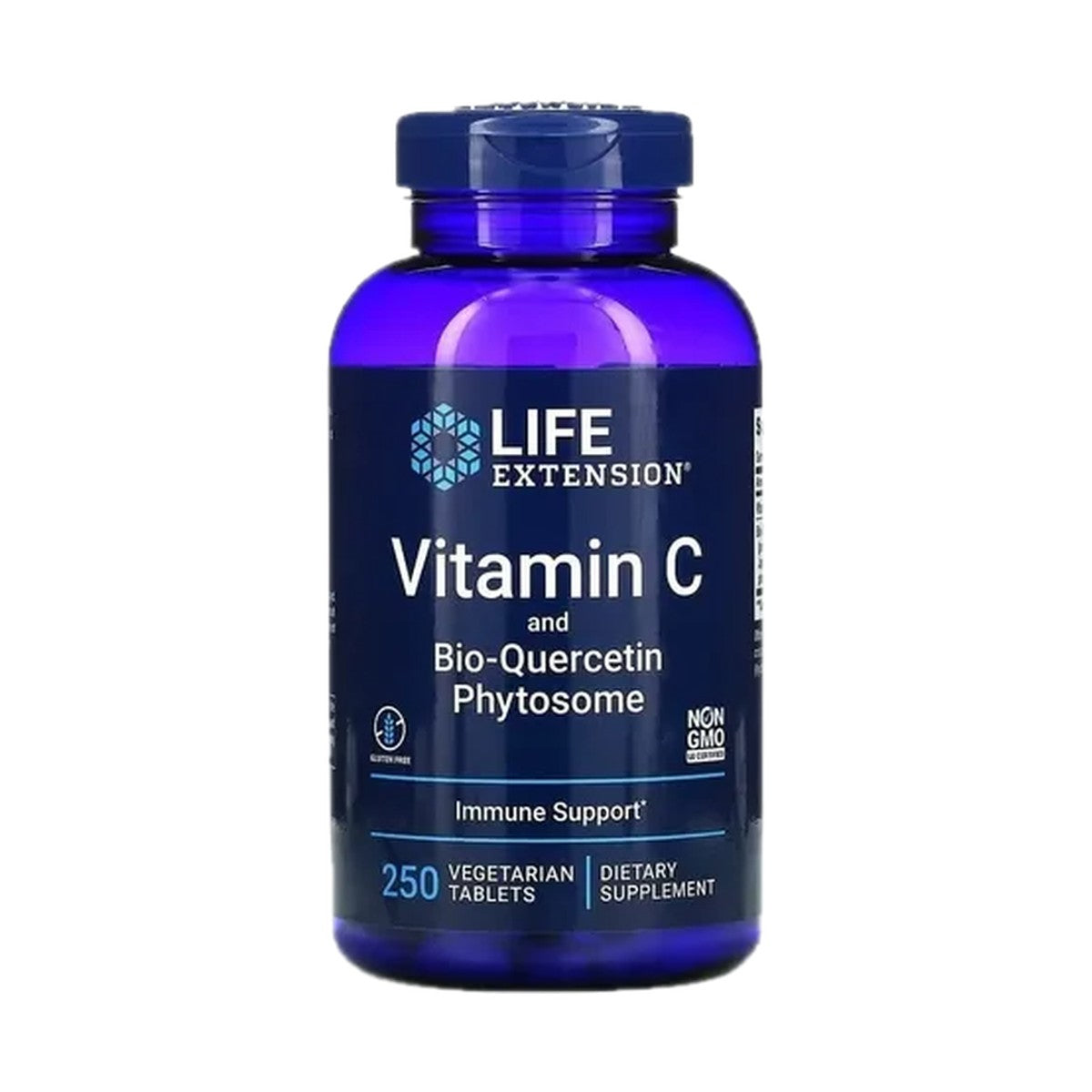 LIFE EXTENSION VITAMINA C 1000 MG Y BIO-QUERCETINA FITOSOMA, 250 COMPRIMIDOS