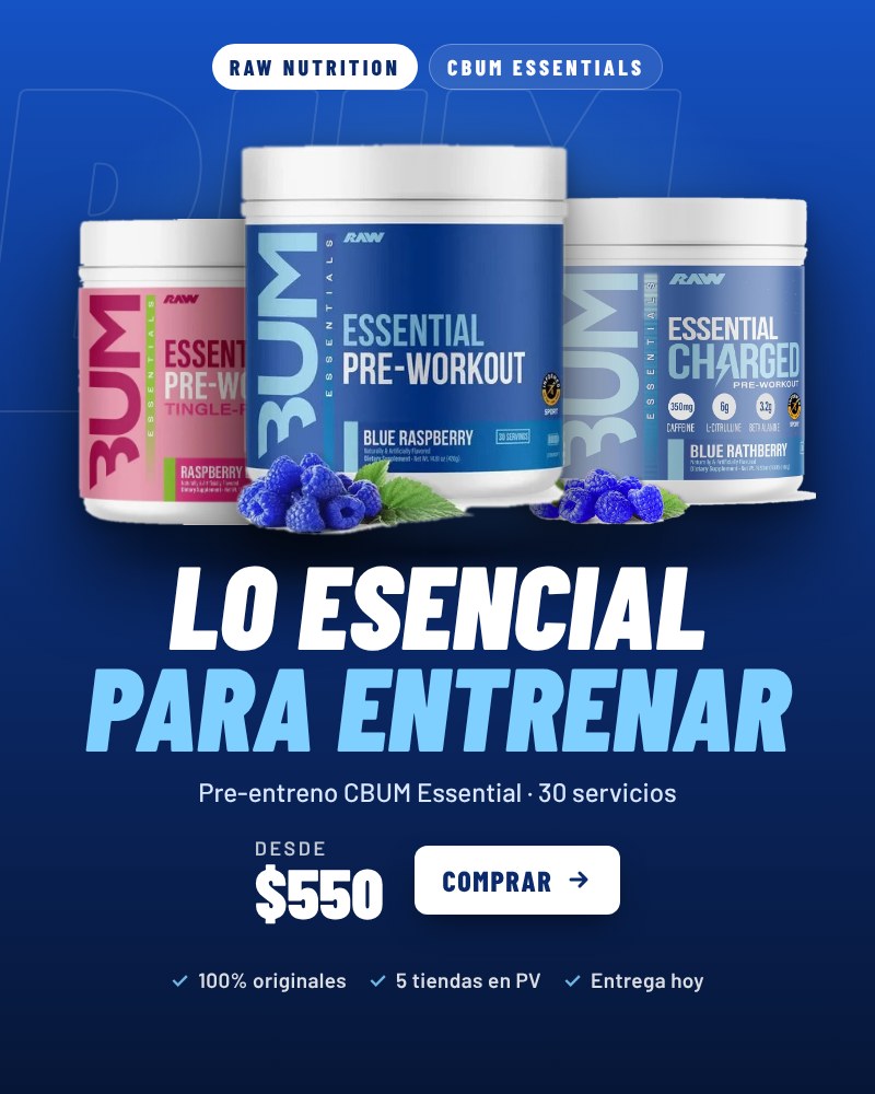 RAW Nutrition CBUM Essential pre-entreno desde $550