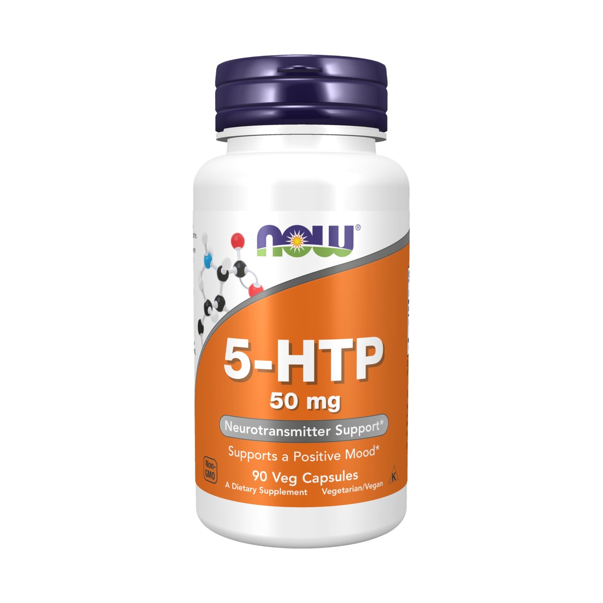NOW FOODS 5-HTP 50 MG, 90 CÁPSULAS VEGETALES