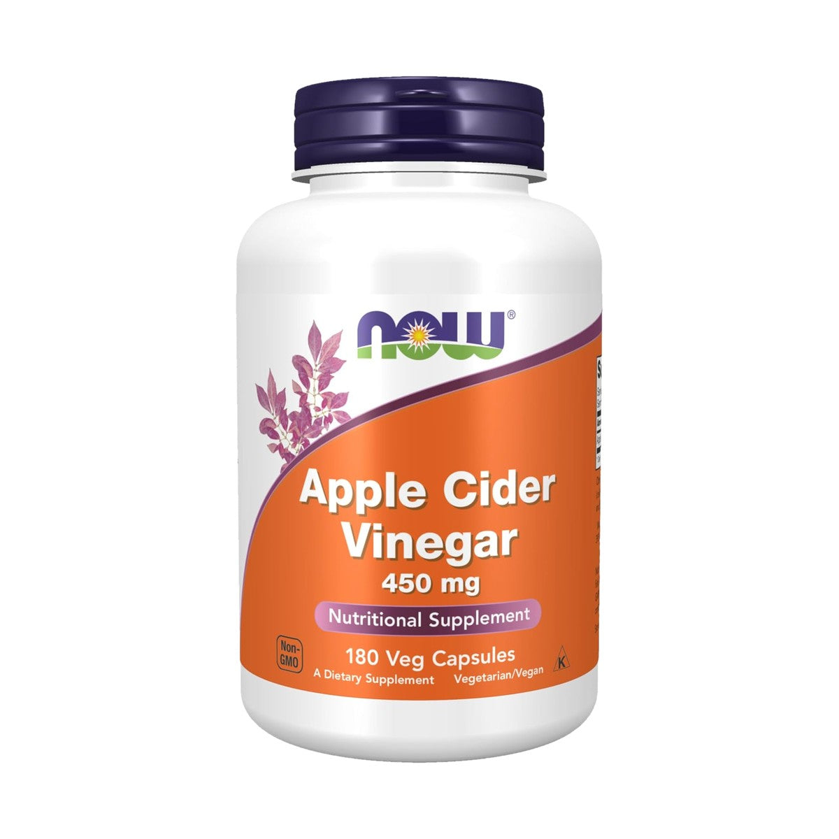 NOW FOODS APPLE CIDER VINEGAR 450 MG, 180 CÁPSULAS
