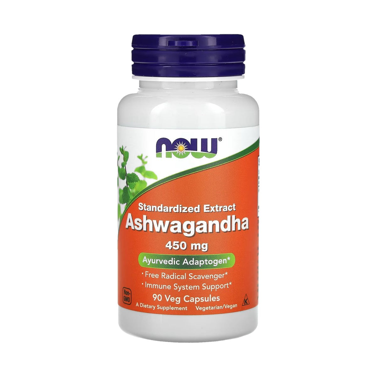 NOW FOODS ASHWAGANDHA EXTRACT 450 MG, 90 CÁPSULAS VEGETALES