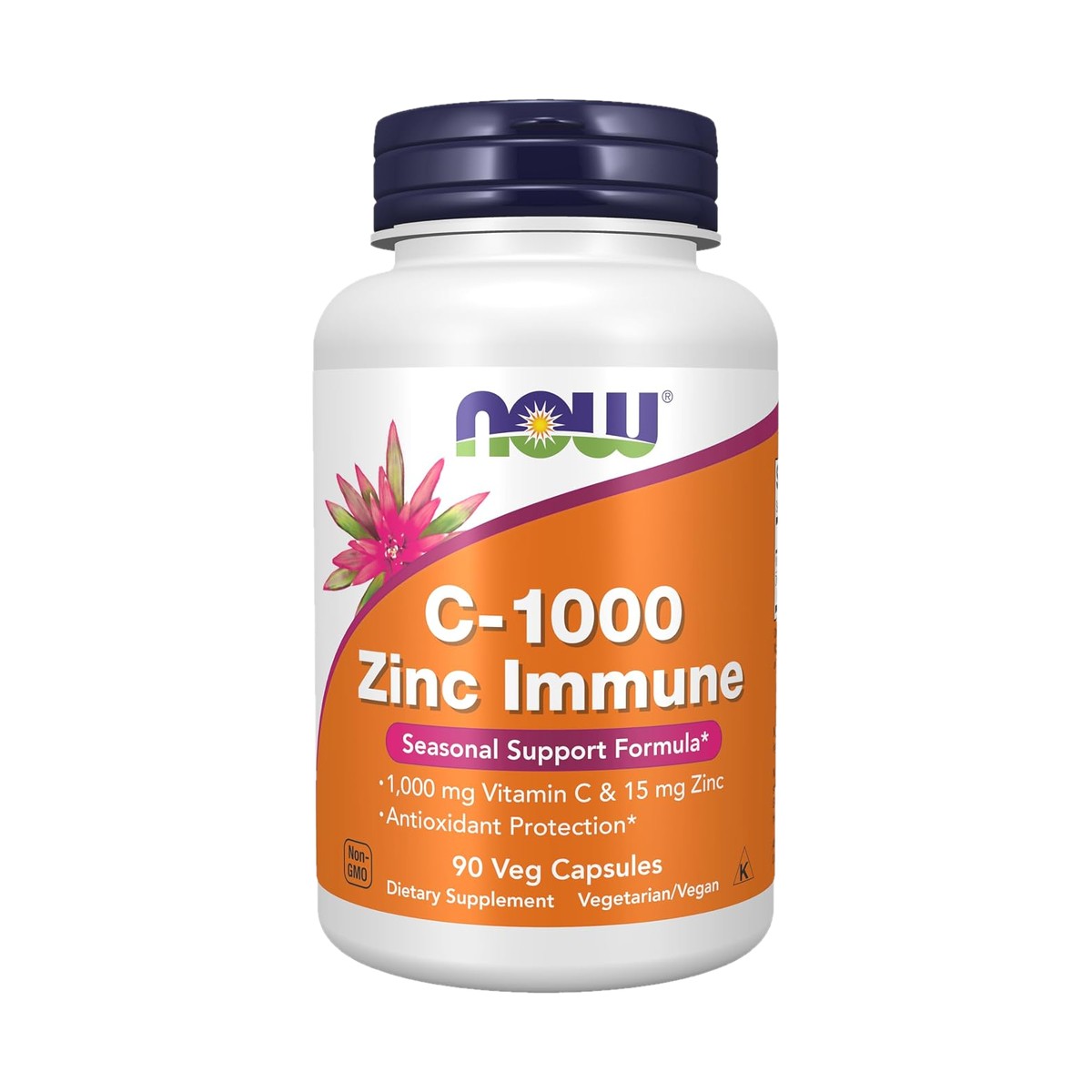NOW Foods C-1000 & Zinc Immune, cápsulas vegetales