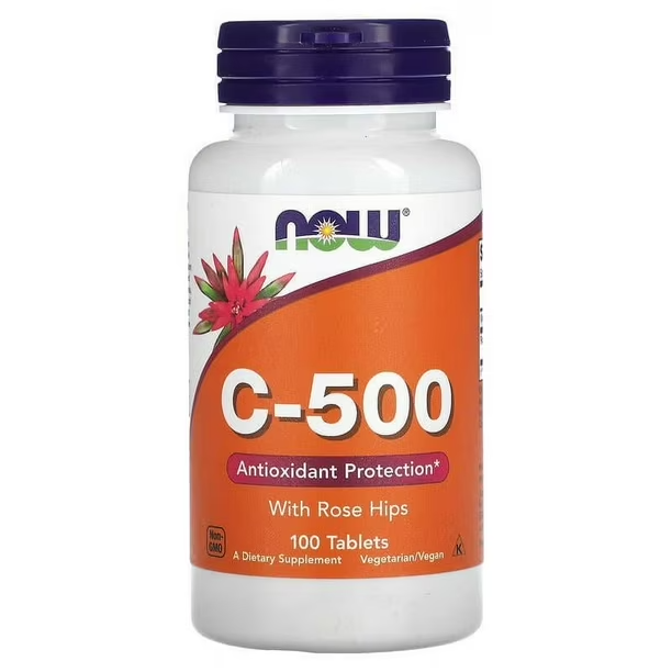 NOW FOODS C-500, 100 TABLETAS