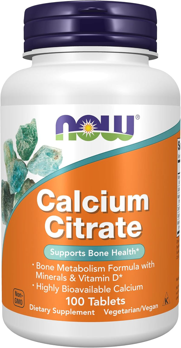 NOW FOODS CALCIUM CITRATE, 100 TABLETAS