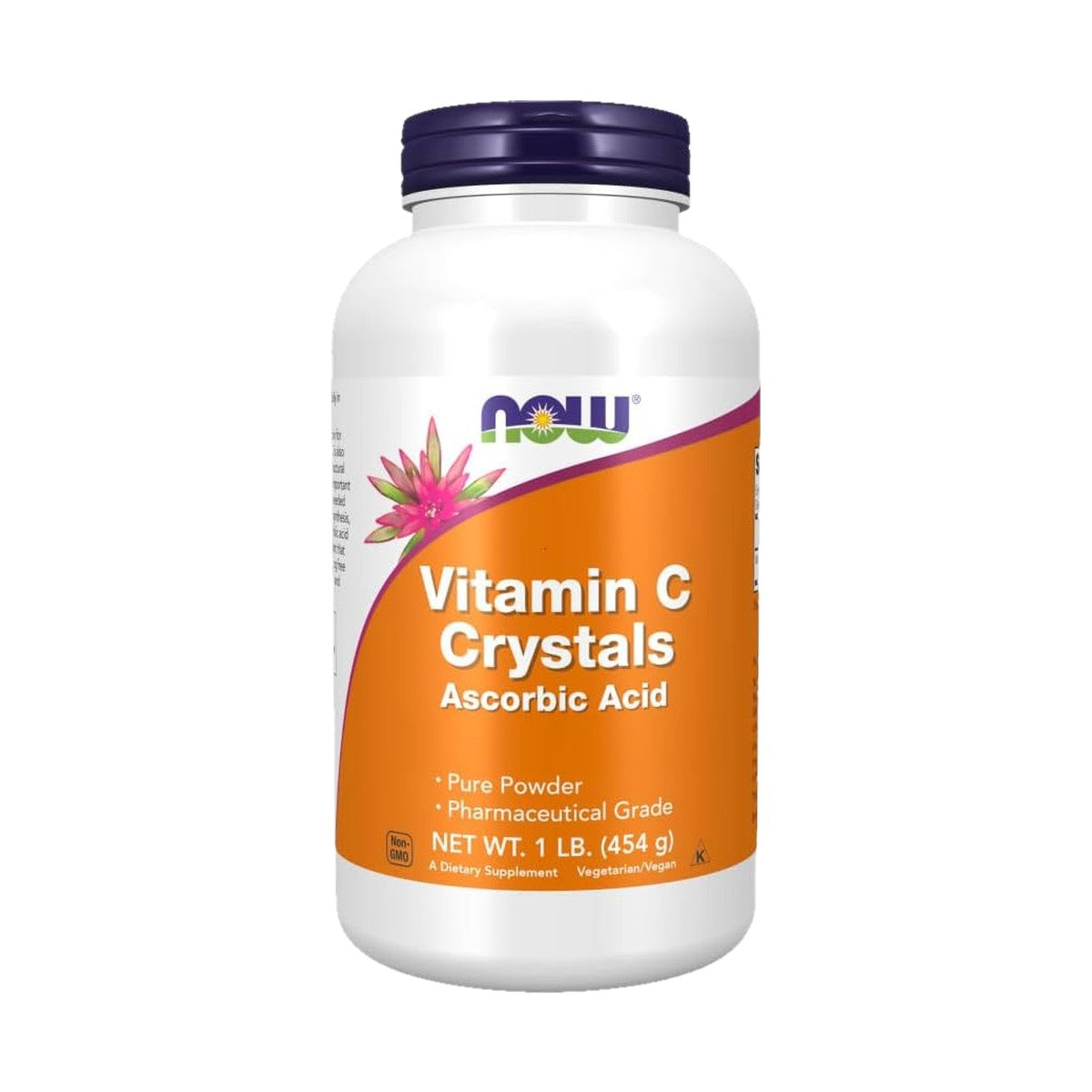 NOW FOODS CRISTALES DE VITAMINA C EN POLVO PURO, 454 G / 1 LB