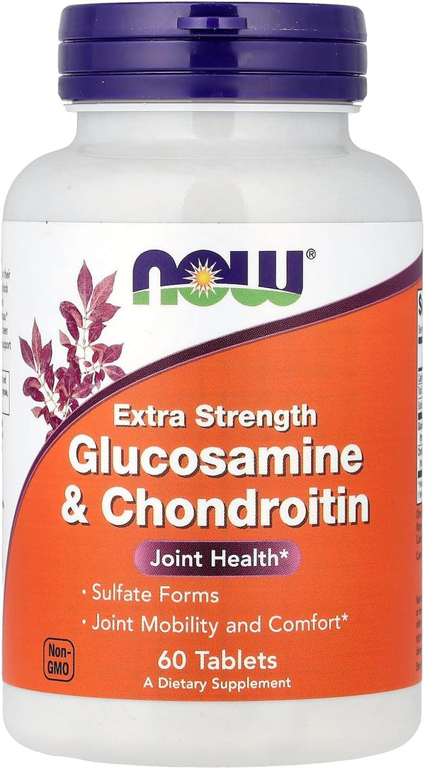 NOW FOODS EXTRA STRENGTH GLUCOSAMINE & CHONDROITIN, 60 TABLETAS