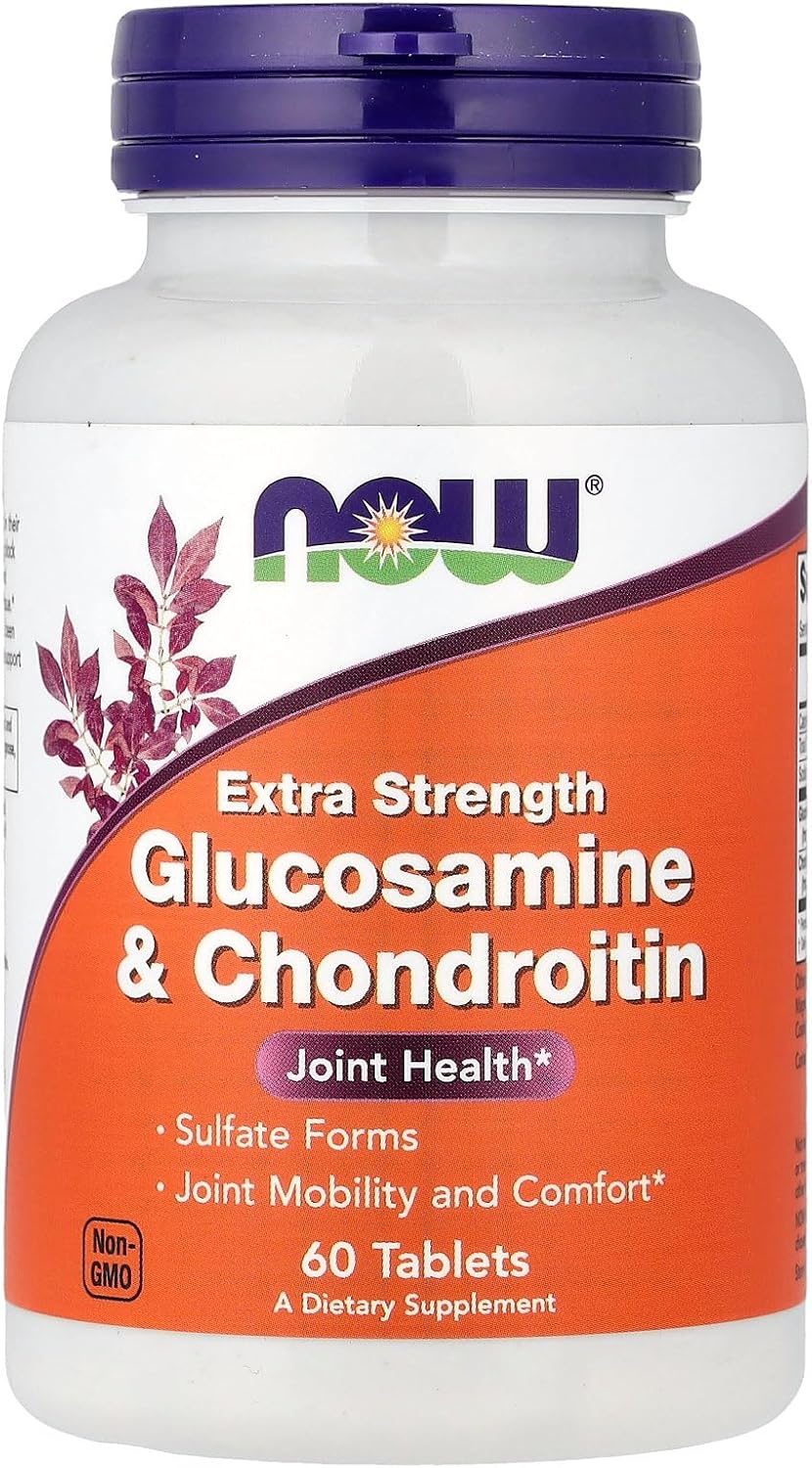 NOW FOODS EXTRA STRENGTH GLUCOSAMINE & CHONDROITIN, 60 TABLETAS