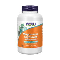 NOW Foods Glicinato de Magnesio con BioPerine, cápsulas vegetales
