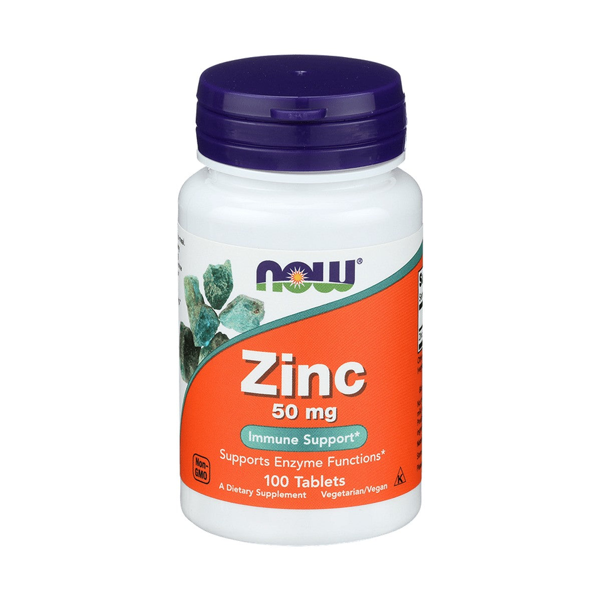 NOW FOODS GLUCONATO DE ZINC 50 MG, 100 COMPRIMIDOS