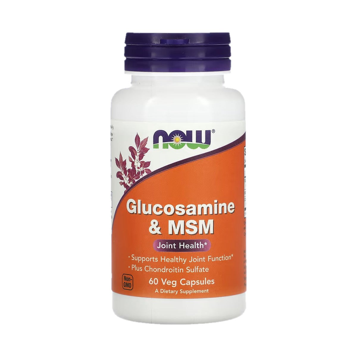 NOW FOODS GLUCOSAMINA Y MSM 1,100 MG / 500 MG, 60 CÁPSULAS VEGETALES