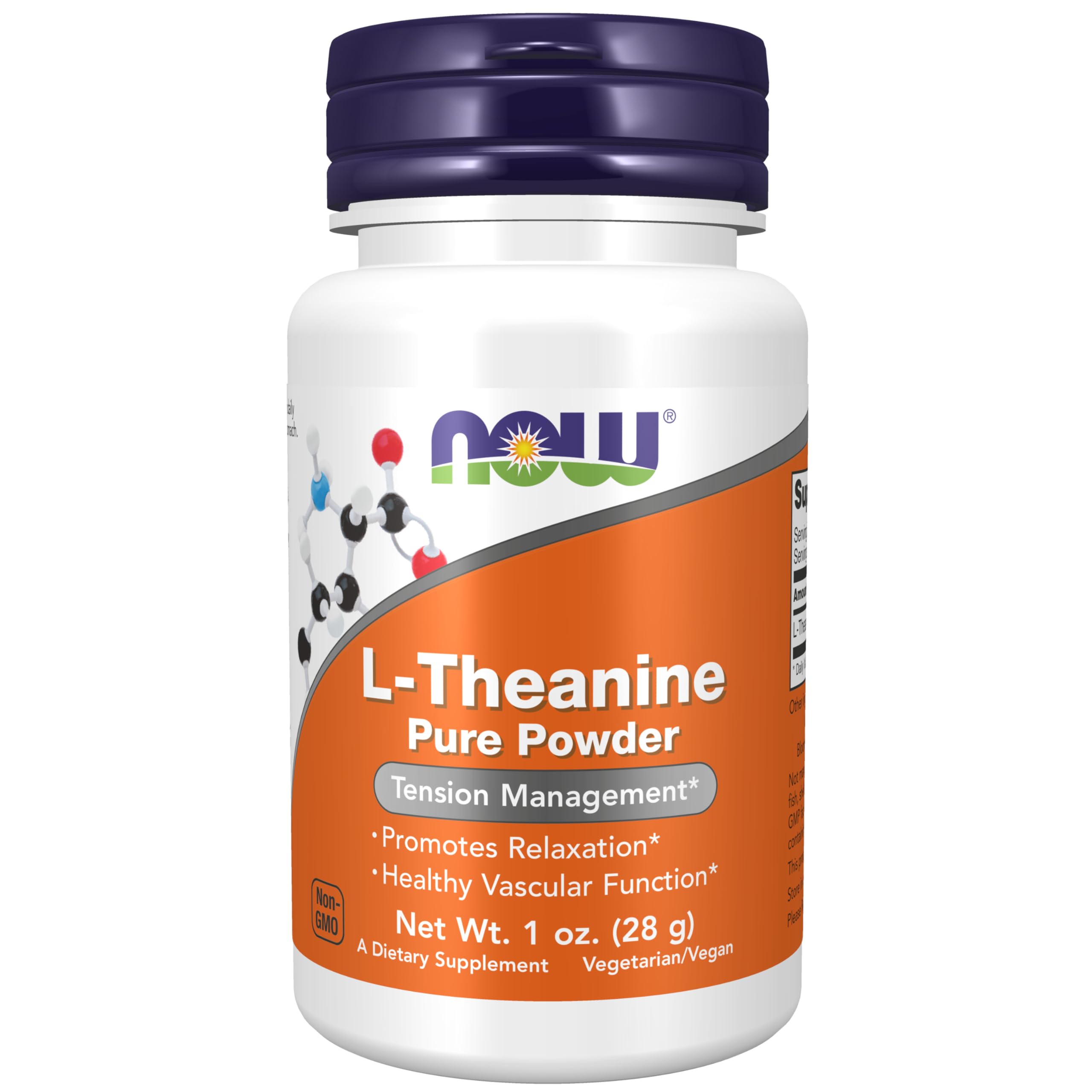 NOW FOODS L-TEANINA EN POLVO PURO, 28 G / 1 OZ