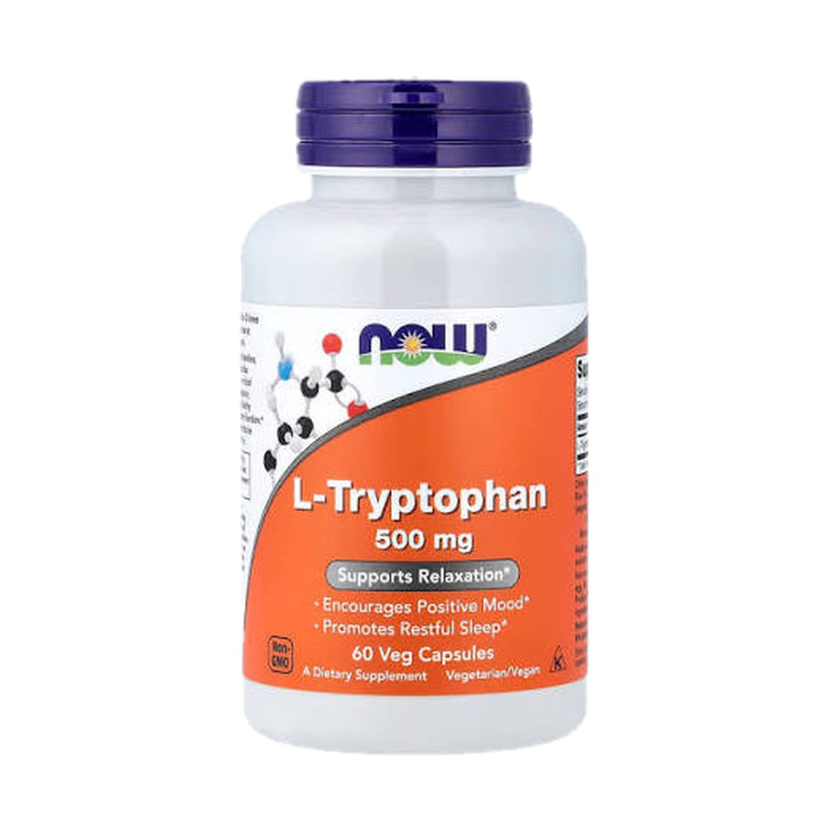 NOW FOODS L-TRYPTOPHAN 500 MG, 60 CÁPSULAS VEGETALES