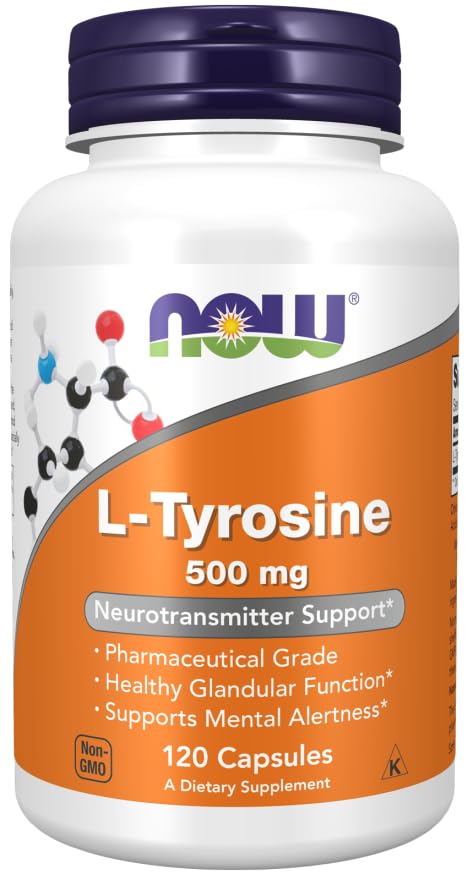 NOW FOODS L-TYROSINE 500 MG, 120 CÁPSULAS VEGETALES