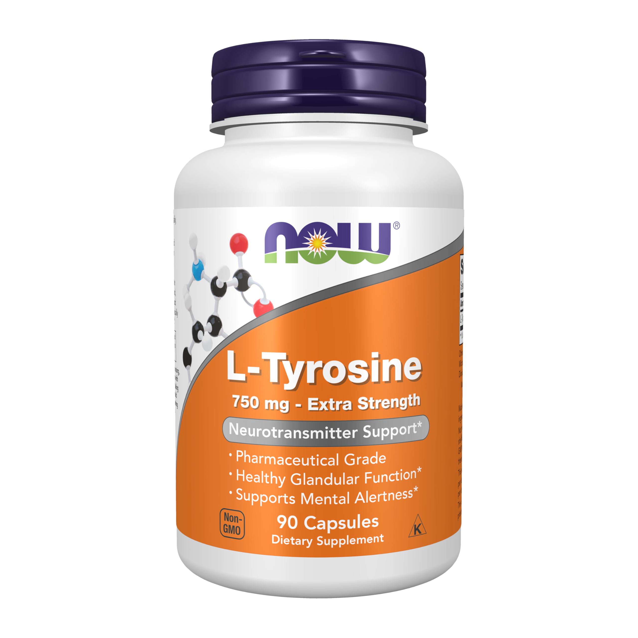 NOW FOODS L-TYROSINE 750 MG, 90 CÁPSULAS VEGETALES