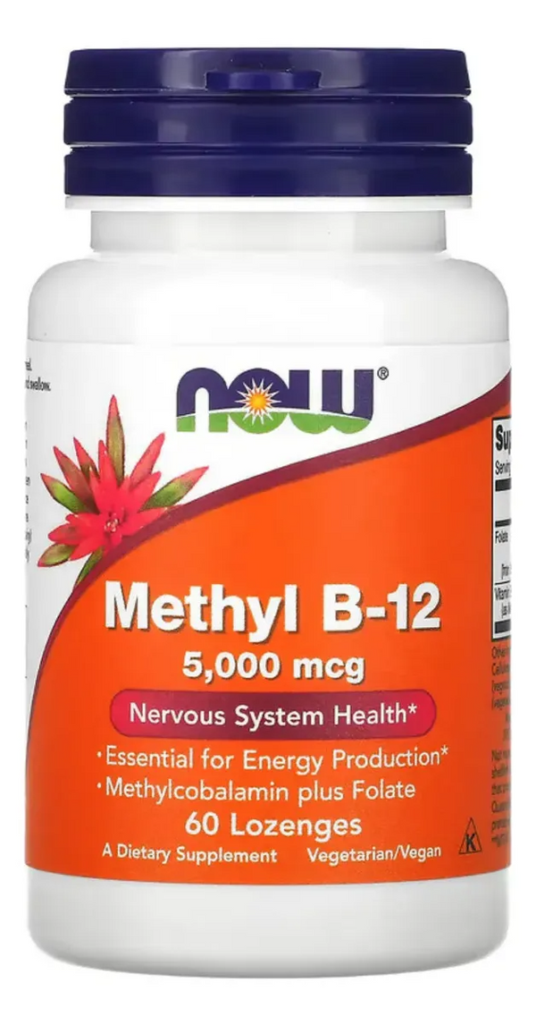 NOW FOODS METHYL B-12 5000 MCG, 60 PASTILLAS MASTICABLES