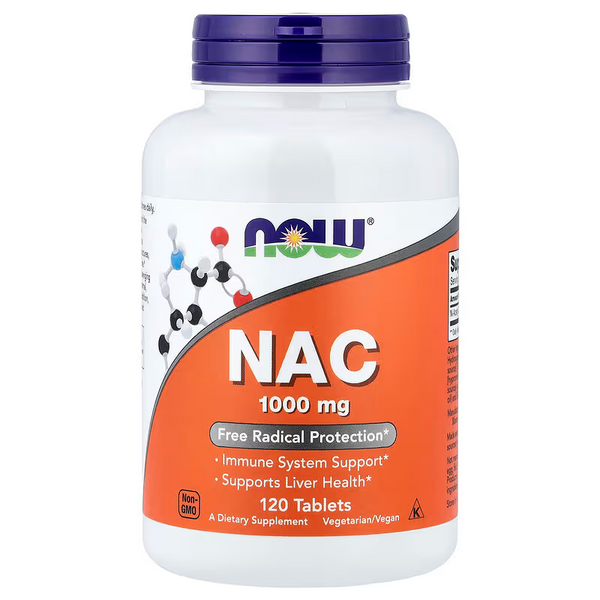 NOW FOODS NAC 1000 MG, 120 TABLETAS