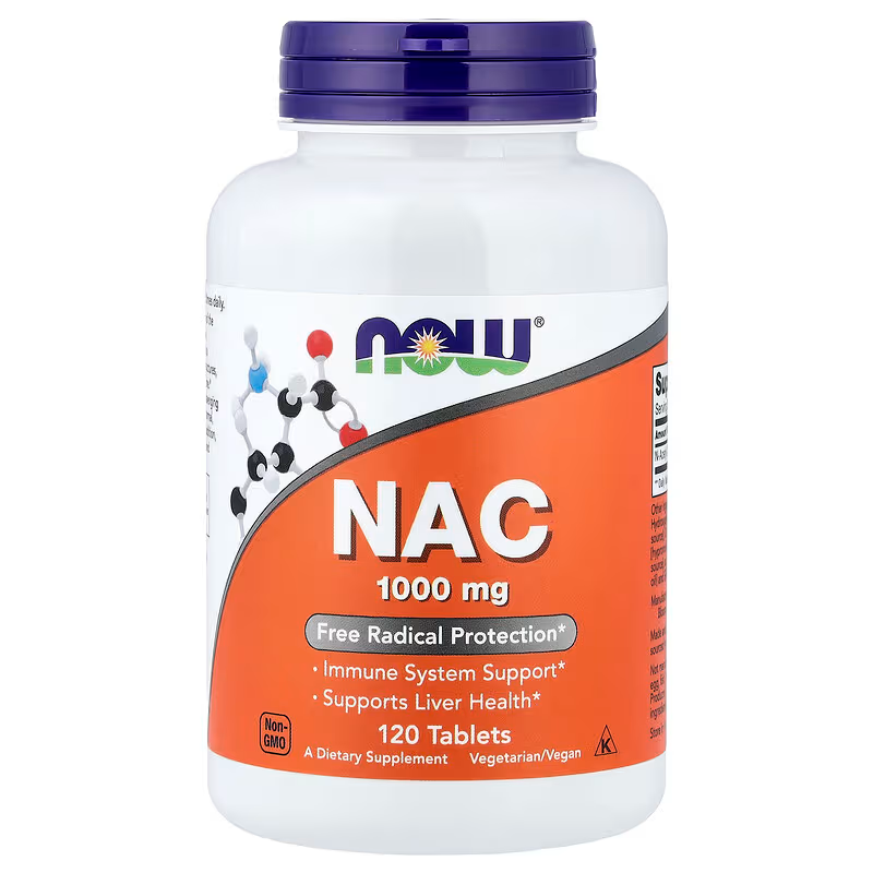 NOW FOODS NAC 1000 MG, 120 TABLETAS