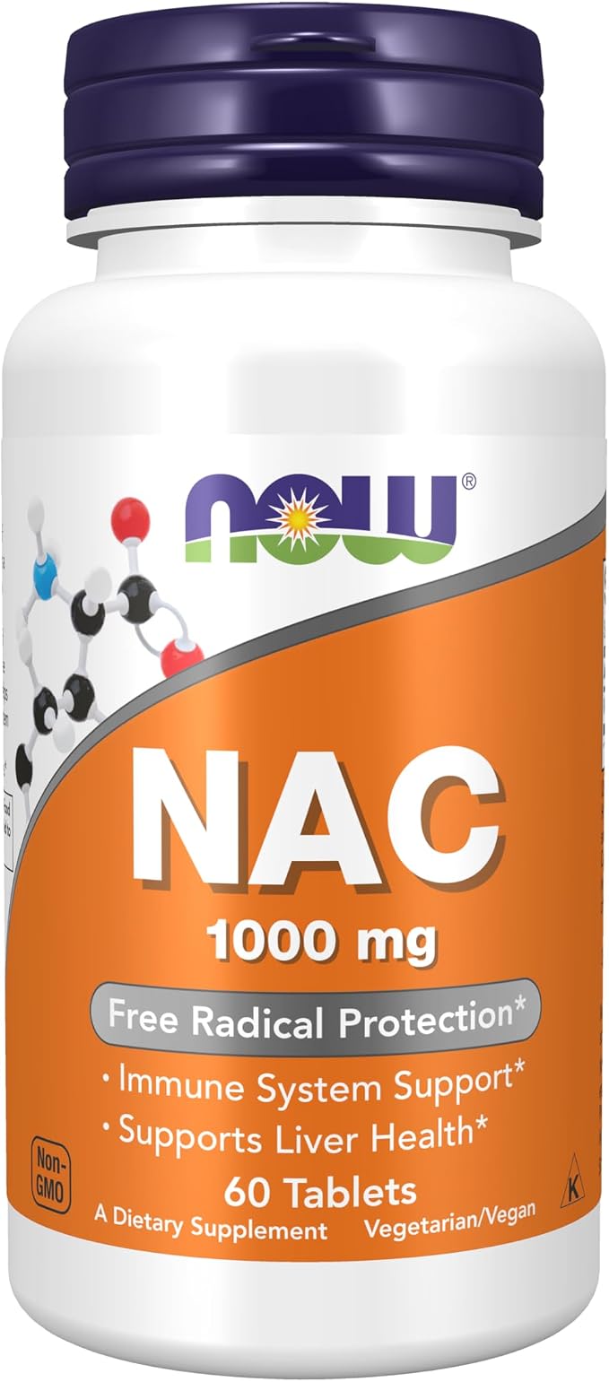 NOW FOODS NAC 1000 MG, 60 TABLETAS