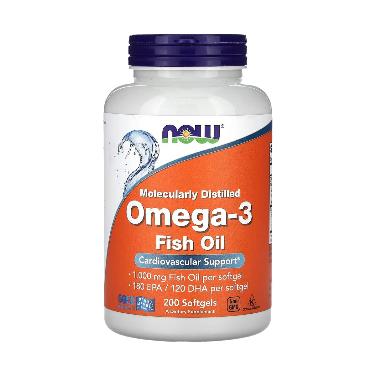 NOW Foods Omega-3 Fish Oil 1,000 mg, cápsulas blandas