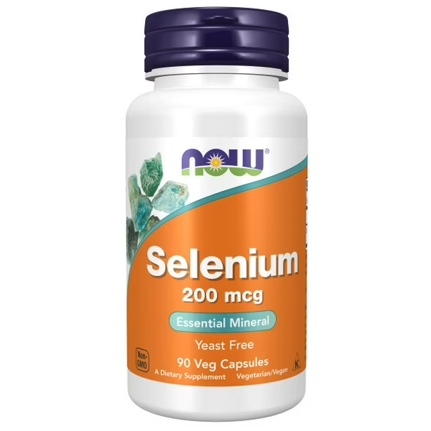 NOW FOODS SELENIUM 200 MCG, 90 CÁPSULAS VEGETALES