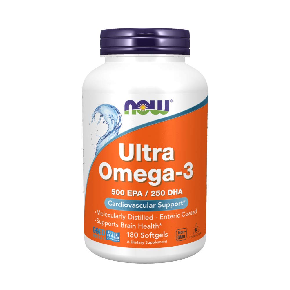 NOW FOODS ULTRA OMEGA-3 500 EPA / 250 DHA, 180 CÁPSULAS BLANDAS