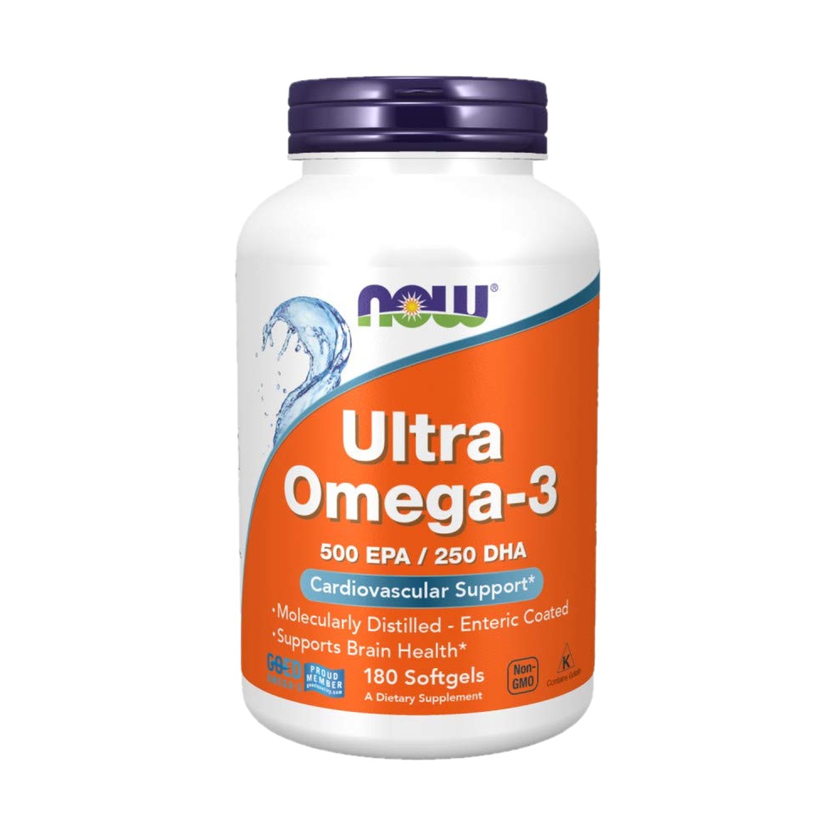 NOW FOODS ULTRA OMEGA-3 500 EPA / 250 DHA, 180 CÁPSULAS BLANDAS