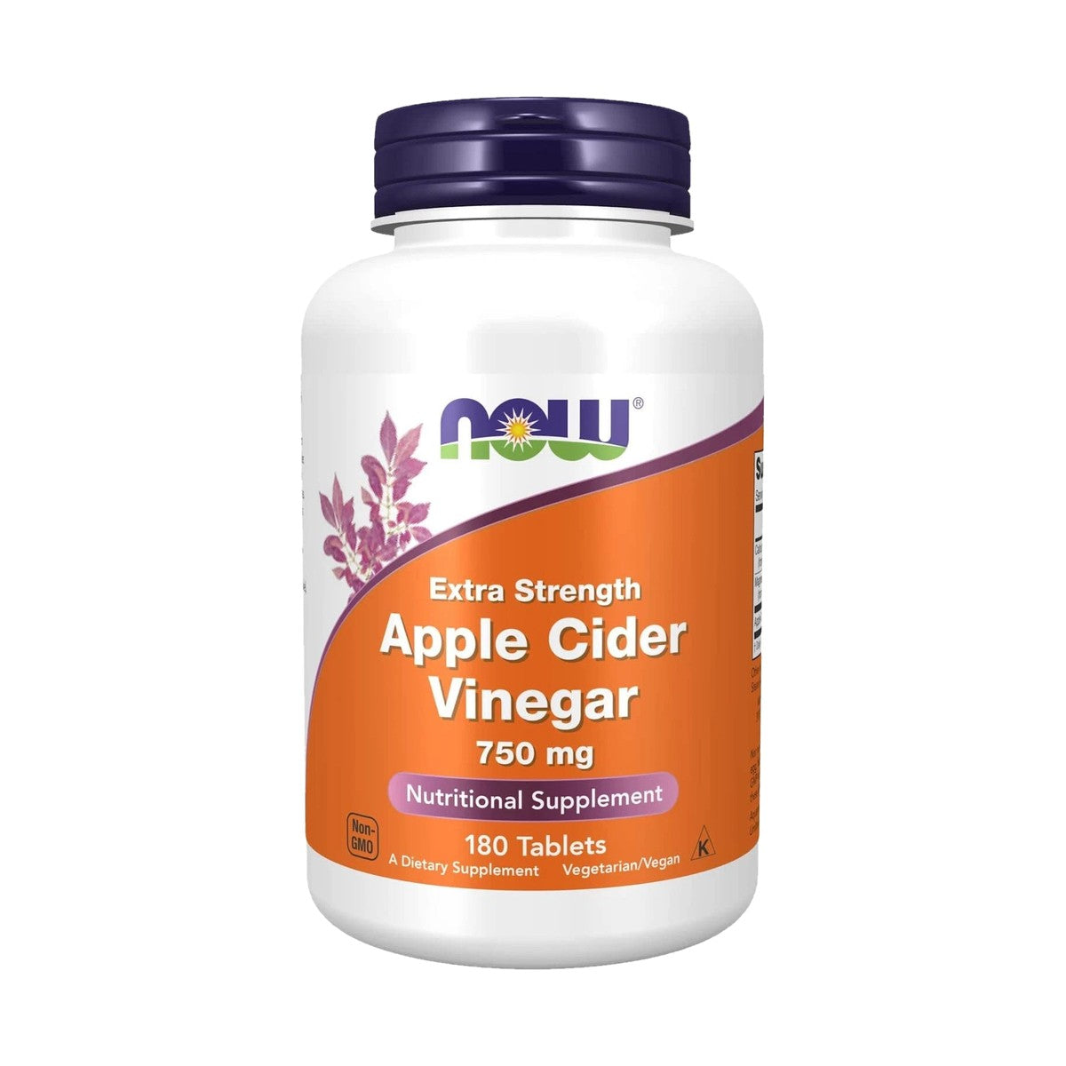 NOW FOODS VINAGRE DE SIDRA DE MANZANA 750 MG, 180 COMPRIMIDOS