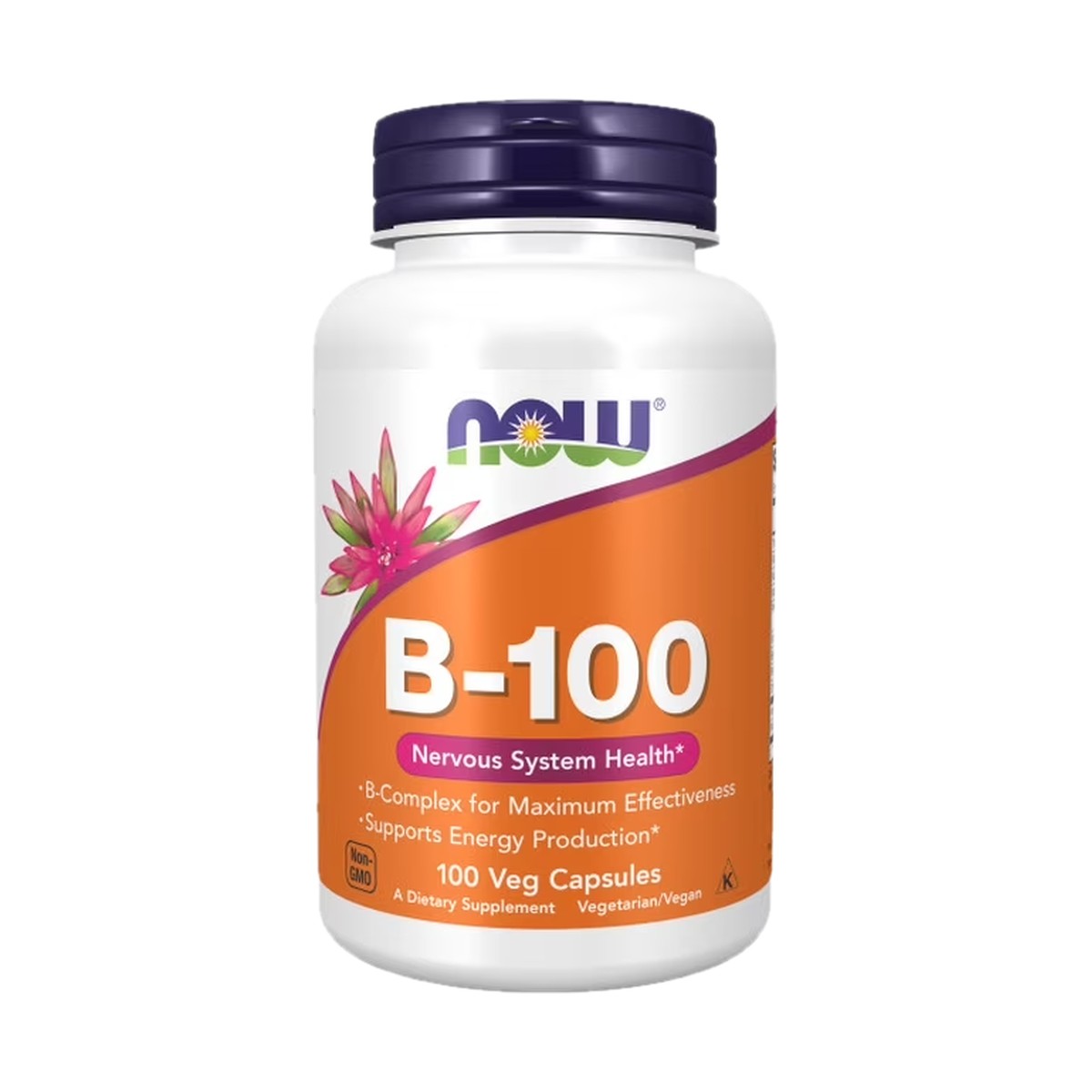 NOW FOODS VITAMINA B-100, 100 CÁPSULAS VEGETALES