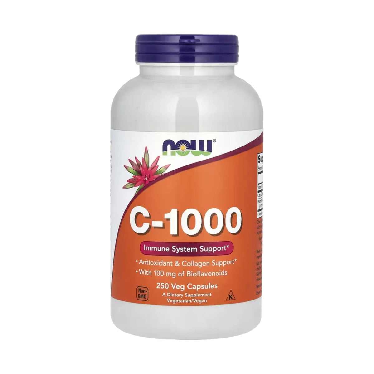 NOW FOODS VITAMINA C-1000, 250 CÁPSULAS VEGETALES