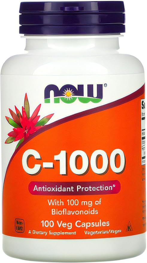 NOW FOODS VITAMINA C-1000 CON BIOFLAVONOIDES, 100 CÁPSULAS VEGETALES