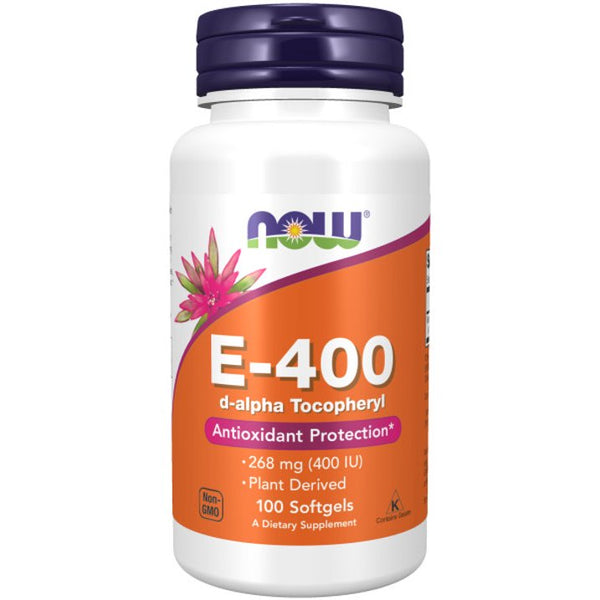 NOW FOODS VITAMINA E 400 UI, 100 CÁPSULAS BLANDAS