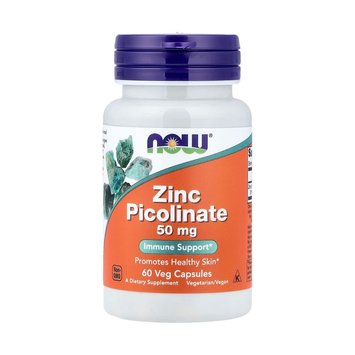 NOW FOODS ZINC PICOLINATE 50 MG, 60 CÁPSULAS VEGETALES