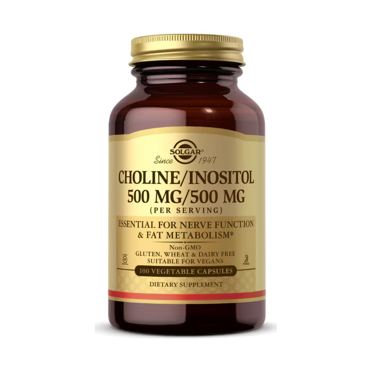 SOLARAY COLINA E INOSITOL 500 MG, CÁPSULAS VEGETALES